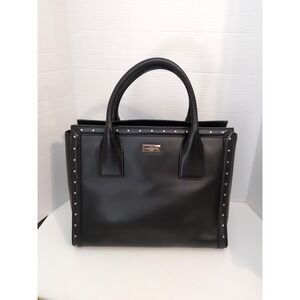 Kate Spade West Street Stachel Black Leather Gold Studded‎ Edging